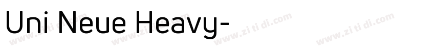 Uni Neue Heavy字体转换